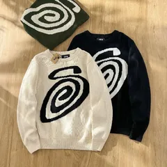 stussy curly s sweater ニットの人気アイテム【2024年最新】 - メルカリ