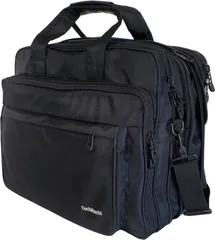 TochiKochi ビジネスバッグ ショルダーバッグ メンズ 収納バツグンの大容量2WAY PCバッグ 旅行バッグ 肩掛けバッグ カバン 鞄( ブラック)