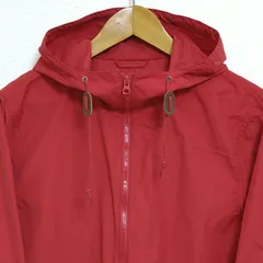 (^w^)b OLD NAVY オールドネイビー マウンテンパーカー ジップアップ ウィンドブレーカーフーディー  合羽 レインコート トップス アウトドア タウンユース アメカジ ナイロン おしゃれ シンプル 単色 赤 薄手 羽織り レッド メンズM