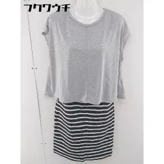 ◇ NATURAL BEAUTY BASIC ワンピース カットソー アンサンブル サイズM グレー系 ブラック系 レディース  【中古】 【1107290000648】