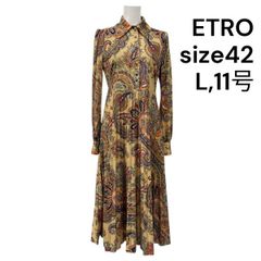 ◇美品 レリアン leilian プリントフレアワンピース ロング 長袖
