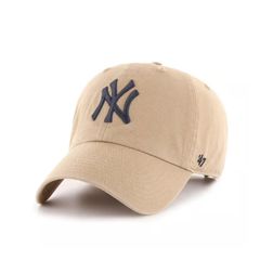【新品・未使用】'47 6PANEL CAP (Yankees CLEAN UP) KHAKI フォーティーセブン 6パネルキャップ (ヤンキース クリーンアップ) カーキ