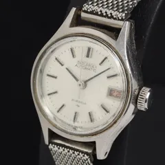 稼働 セイコー 2205-0040 AT/自動巻 シルバー文字盤 デイト 21石 レディース腕時計 KRH 2000000 NSK