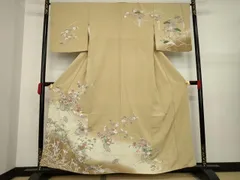 平和屋着物●訪問着　友禅　花車文　暈し染め　金彩　正絹　逸品　AAAZ4778ck