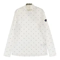 サイズ：M LE COQ GOLF ルコックゴルフ  ハイネック 長袖Tシャツ 国旗柄 ホワイト系 [240101453516] ゴルフウェア レディース ストスト