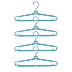 [ORSUN] バスタオルハンガー 折りたたみ タオル干し タオル掛け 物干し 4個 セット (スカイブルー) [スカイブルー]