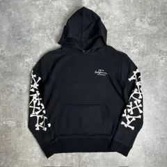 AMIRI アミリ Amiri Bones Los Angeles クロスボーン プルオーバーパーカー フーディ 長袖 ブラック メンズ S プリント