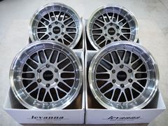 深リムメッシュ 要オーバーフェンダー levanna V10LTH 18inch 9.0J 6H139.7+25 HBK ヨコハマ AVID エンビガー 225/50R18 200系ハイエース