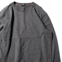 美品】ツキドットエス 長袖 Tシャツ コットン クルーネック 日本製 灰