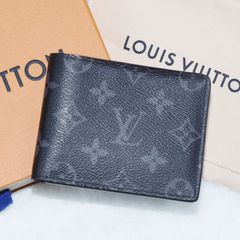 LOUIS VUITTON ルイヴィトン M62294 ポルトフォイユスレンダー モノグラムエクリプス レザー 札入れ ブラック メンズ ブランド