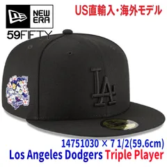 NEWERA ロサンゼルスドジャース Triple Player Side Patch 59FIFTY Fitted blackblack 7 1/2(59.6cm) 14751030