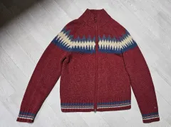 Tommy Hilfiger(トミーヒルフィガー) ウール 100 % フルジップアップカーディガンニット M ほぼ新品レベル