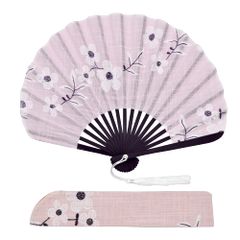 【人気商品】花柄 扇子 シェル型 レディース [恵千堂] 綿100 布製 熱中症対策 竹骨 着物 浴衣に合う