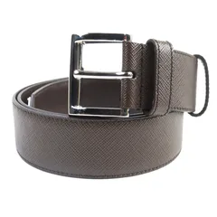 ✨極美品✨プラダ ガチャベルト ロゴバックル シルバー金具 レザー ブラック PRADA プラダ ロゴポーチ付き GIベルト ブランド メンズ ベルト