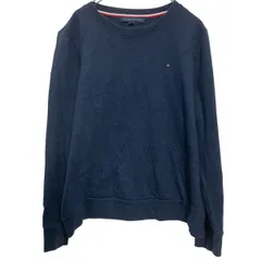 TOMMY HILFIGER ロゴスウェット トレーナー レディース L ネイビー トミーヒルフィガー プルオーバー 古着卸 アメリカ仕入 a611-7780のサムネイル