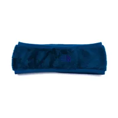 THE NORTH FACE ヘッドバンド ブルー フリース ロゴ刺繍