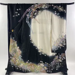 桐屋徳永憲峯٭❀*辻が花 正絹振袖　成人式/鞄・草履・ファー付き/上品/ピンク後巾約305cm