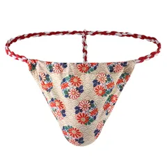 ふんどし 褌 メンズ tバック 和柄 ねじり紐 ゴム 軽い サラサラ 速乾 蒸れにくい 締め付けない 快適 おしゃれ 勝負下着 セクシー お祭り 浴衣 新兵衛 mt-014