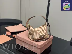 【今日特価】Miu Miu ミュウミュウ キャンバス ランチボックスバッグ サーフコード付き、高い実用性と百搭性