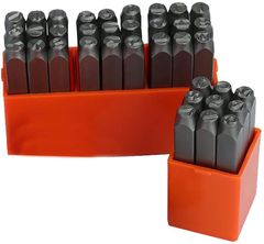 アルファベット ポンチ 数字 英字 打刻印 レザー クラフト 刻印セット カービング 手作り 6mm DIY 用 Lanx. (6mm 英字+数字)