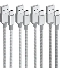 ★usb c ケーブル【1m+1m+2m+2m 4本】タイプc ケーブル Type C 3A急速充電 QC3.0対応 急速充電 PD対応 ナイロン編み