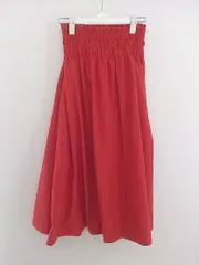 ◇ chocol raffine robe ショコラフィネ ローブ ロング フレア スカート サイズF レッド レディース P  【中古】 【1209060009872】のサムネイル