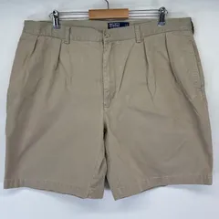 古着 ポロバイラルフローレン Polo by Ralph Lauren ショートパンツ ポロチノ 大きいサイズ ハーフ 半ズボン 短パン w40  ベージュ系 メンズ