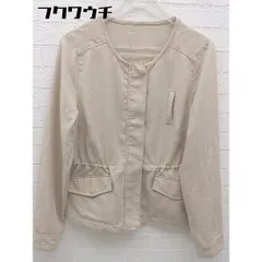 ◇ STRAWBERRY FIELDS ストロベリーフィールズ 長袖 ノーカラー ジャケット サイズ2 ベージュ レディース 【中古】 【1002801924232】のサムネイル