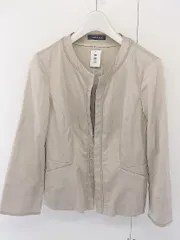 ◇ NEWYORKER ニューヨーカー ノーボタン 長袖 ジャケット サイズ9AR ベージュ レディース  【中古】 【1206280008654】