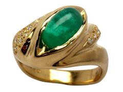エメラルド ダイヤモンドリング K18 6.9g 12号　Jewelry Emerald1.80ct DIa0.11ct RIng