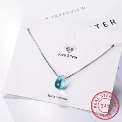 アクアマリン♪ドロップネックレス