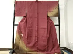 平和屋着物●訪問着　刺繍　雪輪枝花文　暈し染め　金彩　やまと誂製　正絹　逸品　CAAW7749yc