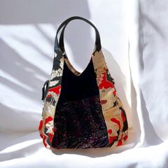 kimono rebuild bag 再構築 着物 帯 ブラック 久喜倉庫店