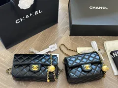 【今日特価】Chanel Gold Ball CF17 Bag (Black) - シャネル ゴールドボール CF17 バッグ（ブラック）