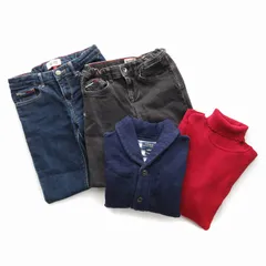 トミーヒルフィガー TOMMY HILFIGER ポロ ラルフローレン POLO RALPH LAUREN ファミリア Familiar 4点セット まとめ売り 子供服 ジュニア服 カーディガン ニット デニムパンツ ジーンズ ■EC /SE