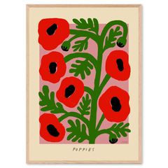 PSTR studio アートポスター 50×70cm Poppies 北欧雑貨 アートプリント ポスター インテリア おしゃれ/145x109154-50x70