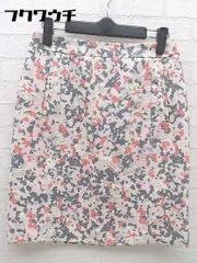 ◇ 組曲 kumikyoku 総柄 膝丈 タイト スカート サイズ2 ピンク系 マルチ レディース 【中古】 【1002801642631】