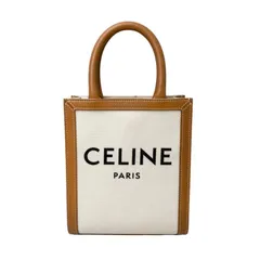 ☆E1856 セリーヌ ハンドバッグ ショルダーバッグ ミニ バーティカル カバ 193302BNZ ロゴ ナチュラル タン ブラウン CELINE