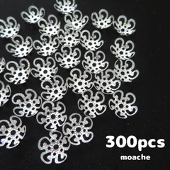 31【ビーズキャップ】約300個入り　10mm　シルバー　花芯　花座　座金