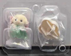 エポック社 シルバニアファミリー 赤ちゃんコレクション 赤ちゃんお花畑のおともだちシリーズ 5.フローラウサギの小さい赤ちゃん セージ