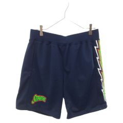 SUPREME (슈프림) 18SS Bolt Basketball Short 볼트 농구 쇼츠 사이드 썬더 프린트 메쉬 하프 팬츠 네이비