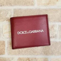 美品 ドルチェ&ガッバーナ D&G ☆ レザー ロゴ 二折財布 イタリア製 財布 ボルドー系 折財布 Dolce & Gabbanaのサムネイル