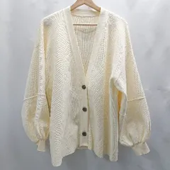 ◇ Θ select MOCA セレクト モカ オーバーサイズ 長袖 カーディガン ニット セーター サイズ F ホワイト系 レディース E  【1502030043501】