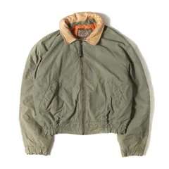 ARMANI JEANS アルマーニ ジーンズ ジャケット オリーブ サイズ:48(L) | イタリア製 雰囲気抜群 | 90s 襟レザー ミリタリー コットン ボンバー ジャケット | アウター ブルゾン 上着【メンズ】【中古】のサムネイル