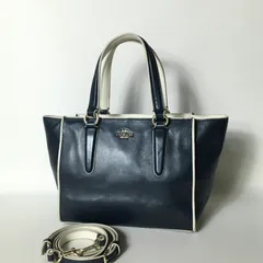 2509-21｜美品｜コーチ 2WAY ハンドバッグ レザー ネイビー