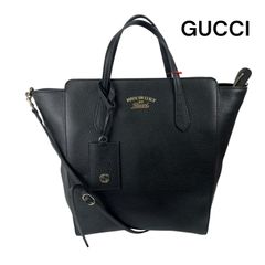●極美品　グッチ　GUCCI 2way ショルダー、トートバッグ　スウィング　レザー　ブラック　レディース　5D525