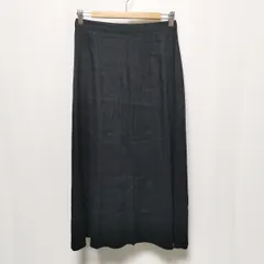 #snc マドモアゼルノンノン MademoiselleNONNON スカート フレア ロング LL 黒 麻混 レディース [945747]