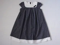 ベベ bebe アウトレット 子供服 女の子 140cm 半袖 ワンピース チェック 黒 春 夏 ★3 ガールズ 女児 キッズ ジュニア 【中古】 ユーズド リサイクル こども