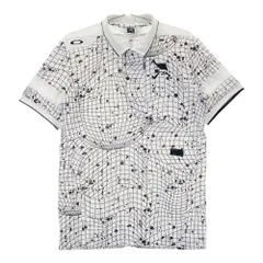 サイズ：M OAKLEY オークリー  半袖ポロシャツ スカル×総柄 ホワイト系 [240101488198] ゴルフウェア メンズ ストスト