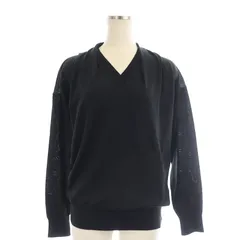 アレキサンダーワン ALEXANDER WANG Vネックニット カットソー 長袖 XS 黒 ブラック /DF ■OSのサムネイル